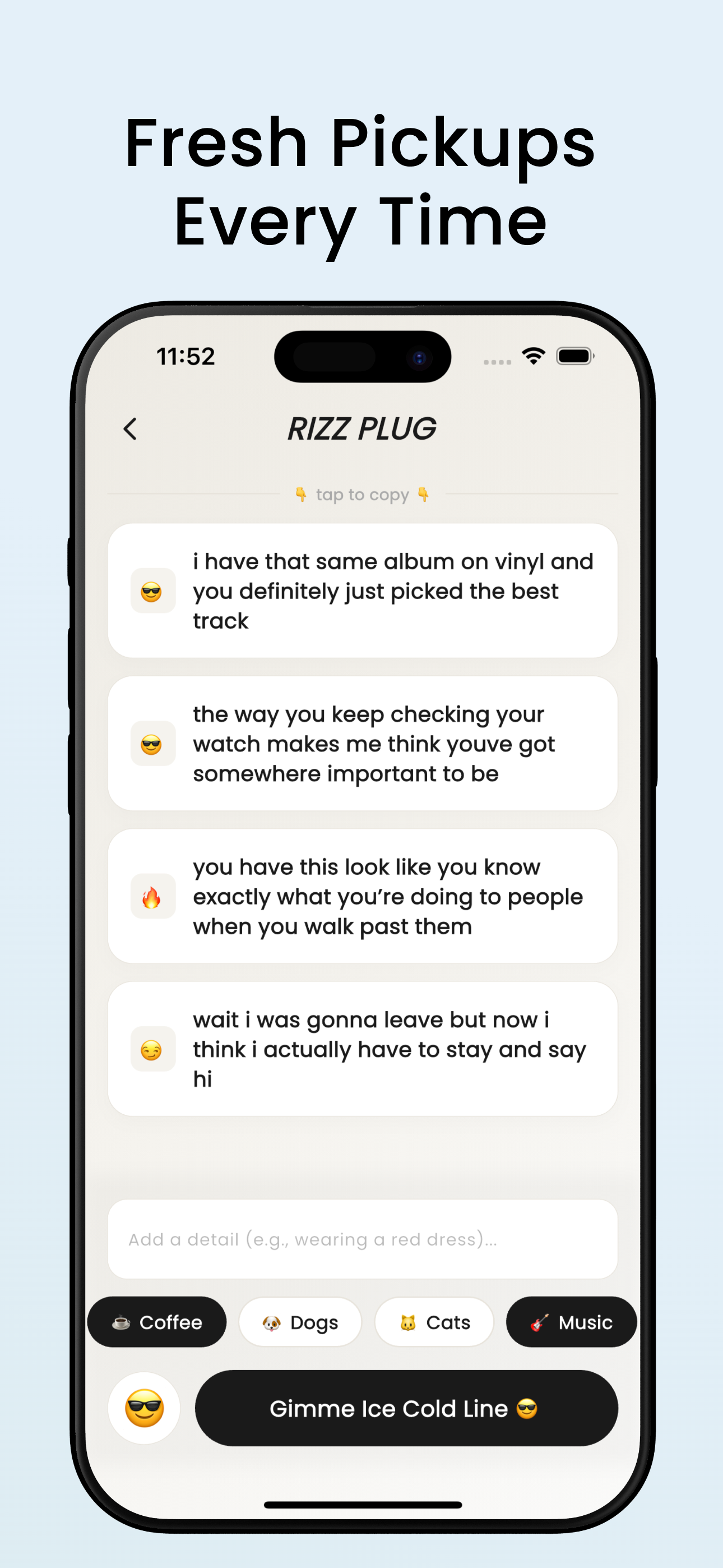 AI conversation starters — fresh pickup lines every time